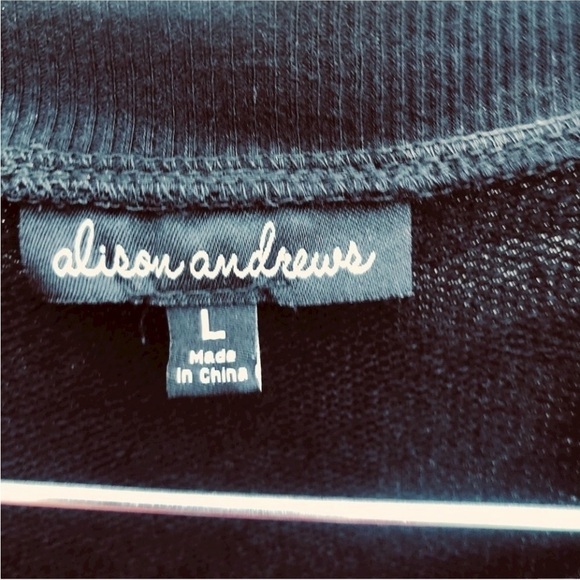 Alison Andrew’s large Black cold shoulder sweatshirt style dress - Picture 4 of 6